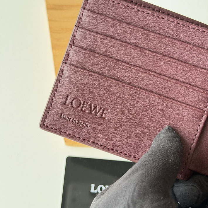 最高級ロエベスーパーコピー LOEWE パンタ バイフォールド ウォレット(シャイニーカーフ)ダークバーガンディ C643302X32-7240 ロエベ 財布 二つ折り メンズ - 画像 (3)