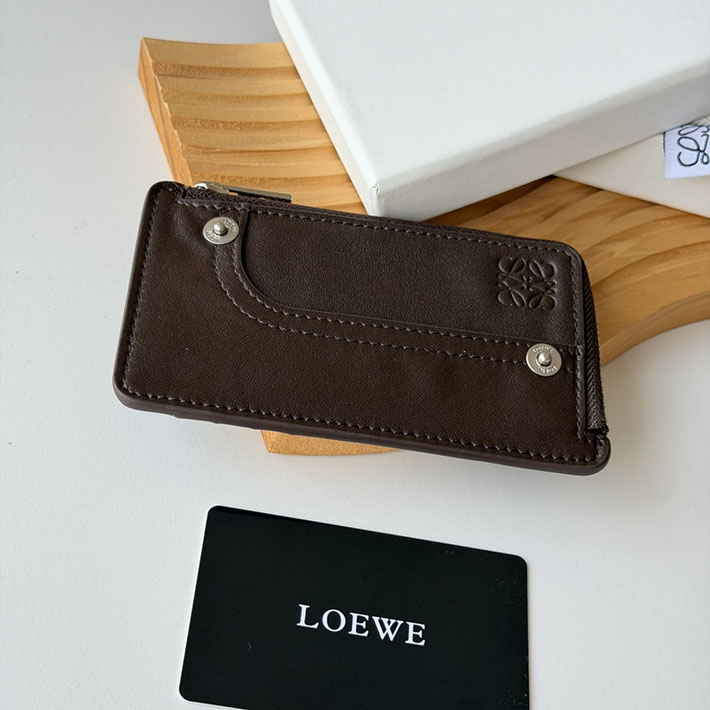 最高級ロエベスーパーコピー LOEWE パンタ コインカードホルダー シャイニーカーフ ヴィンテージブラウン C643Z40XAK-0041 ロエベ カードケース アウトレット - 画像 (6)