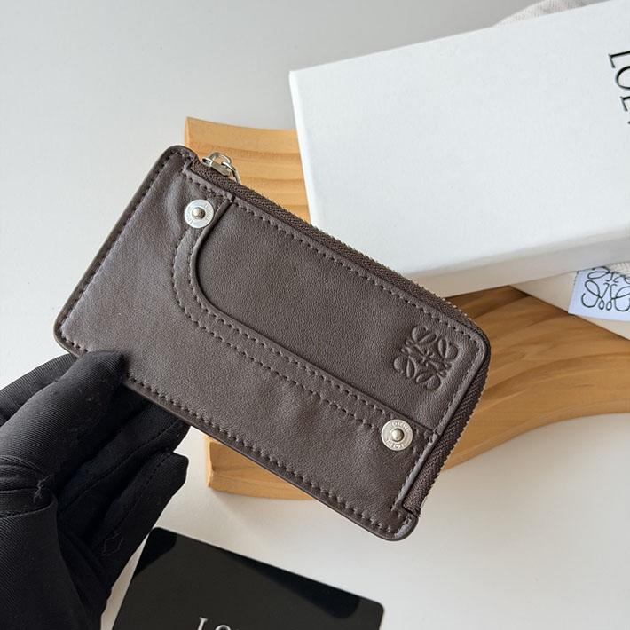 最高級ロエベスーパーコピー LOEWE パンタ コインカードホルダー シャイニーカーフ ヴィンテージブラウン C643Z40XAK-0041 ロエベ カードケース アウトレット - 画像 (5)
