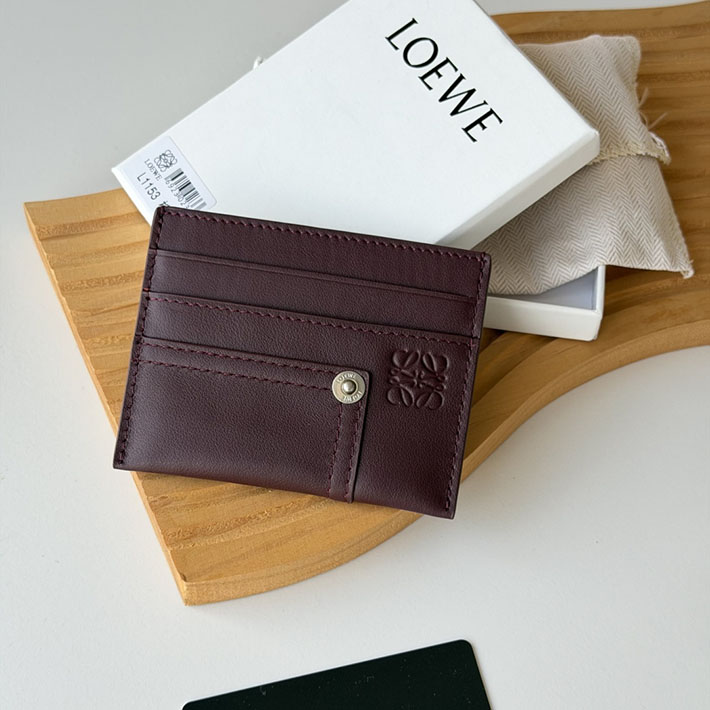 最高級ロエベスーパーコピー LOEWE パンタ プレーン カードホルダー シャイニーカーフ ダークバーガンディ C643322X55-7240 ロエベ カードケース 人気 - 画像 (9)