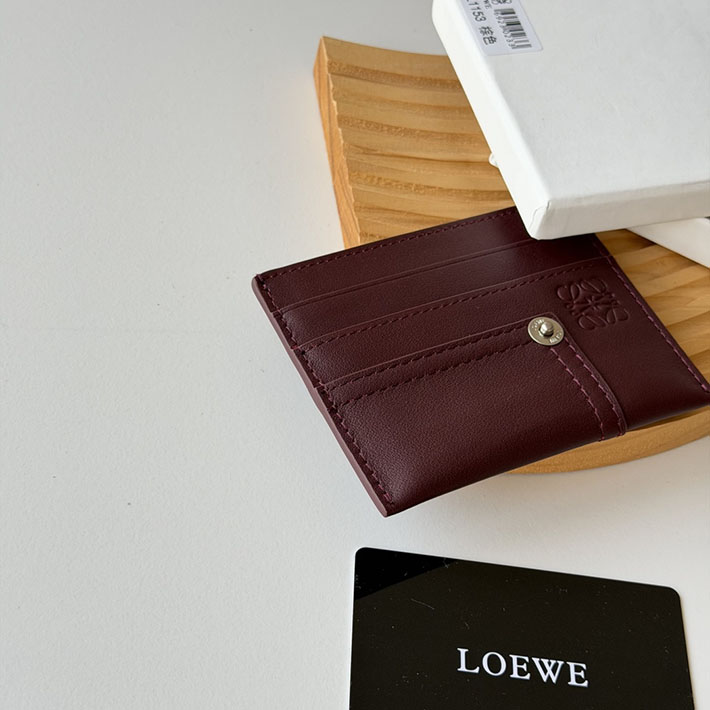 最高級ロエベスーパーコピー LOEWE パンタ プレーン カードホルダー シャイニーカーフ ダークバーガンディ C643322X55-7240 ロエベ カードケース 人気 - 画像 (6)
