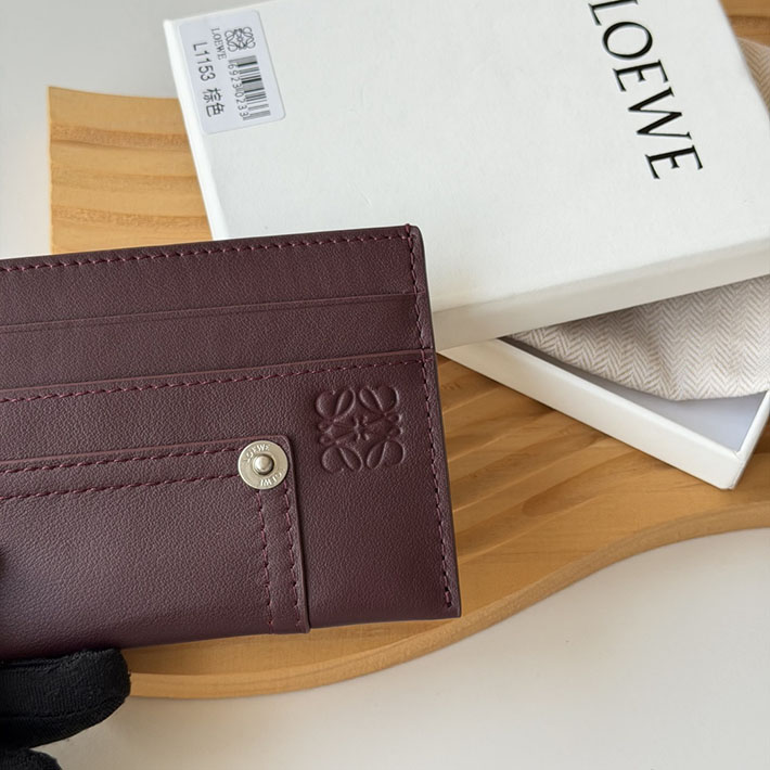 最高級ロエベスーパーコピー LOEWE パンタ プレーン カードホルダー シャイニーカーフ ダークバーガンディ C643322X55-7240 ロエベ カードケース 人気 - 画像 (5)
