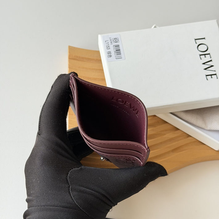 最高級ロエベスーパーコピー LOEWE パンタ プレーン カードホルダー シャイニーカーフ ダークバーガンディ C643322X55-7240 ロエベ カードケース 人気 - 画像 (3)