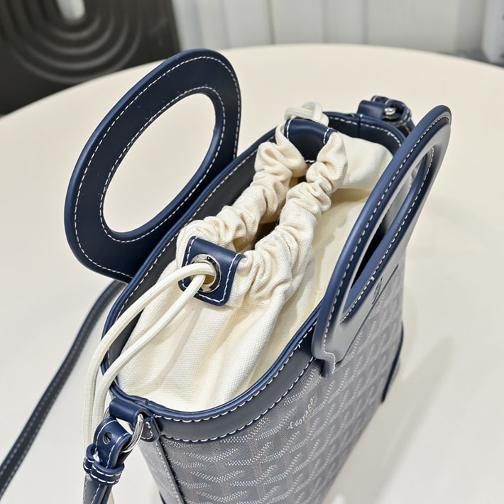 N品 ゴヤールコピー GOYARD Pre-Owned ベルーガ コーテッドキャンバス ミニ ハンドバッグ ネイビーブルー 2635146 ゴヤール バッグ アウトレット - 画像 (5)