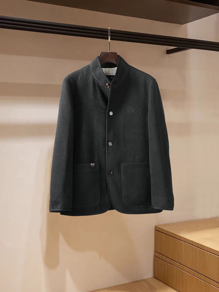 最高級ロロ・ピアーナスーパーコピー Loro Piana オールドマネー,秋冬の新作 暖かなカシミヤ スタンドカラージャケット LP2603014 ロロピアーナ カシミヤジャケット - 画像 (2)