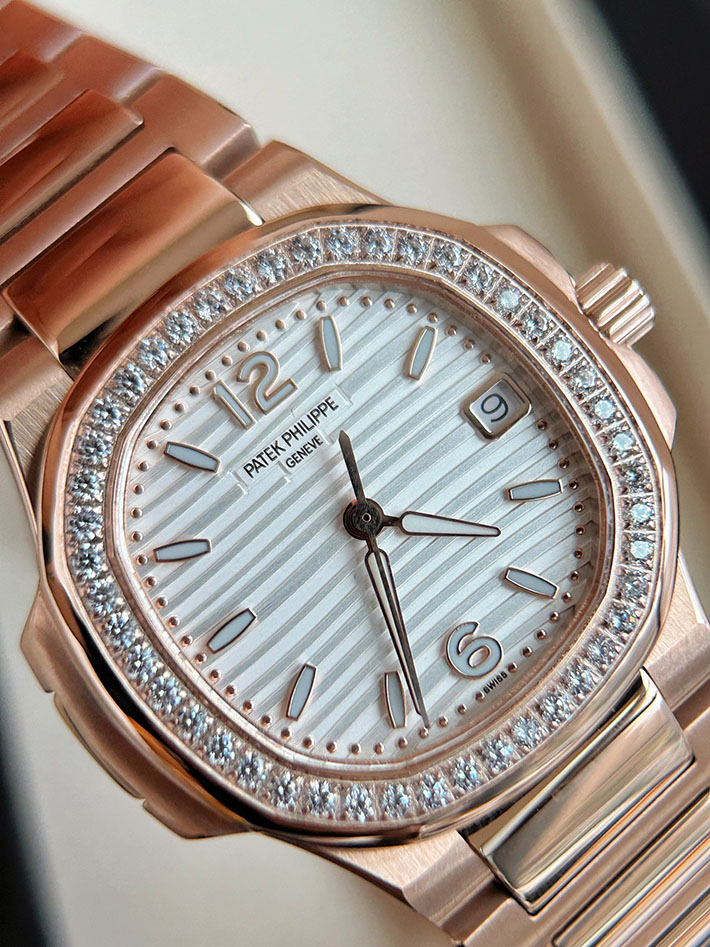 最高級パテックフィリップスーパーコピー ノーチラス 7010/1R-011 ローズゴールド シルバー 腕時計 2635306 パテック フィリップ レディース 新作 - 画像 (8)
