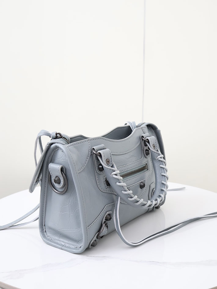 最高級 バレンシアガバッグコピー BALENCIAGA Le City バッグ ミニ 2026新作 ブルー グレー 8657632ACFH4751 バレンシアガ バッグ アウトレット - 画像 (7)