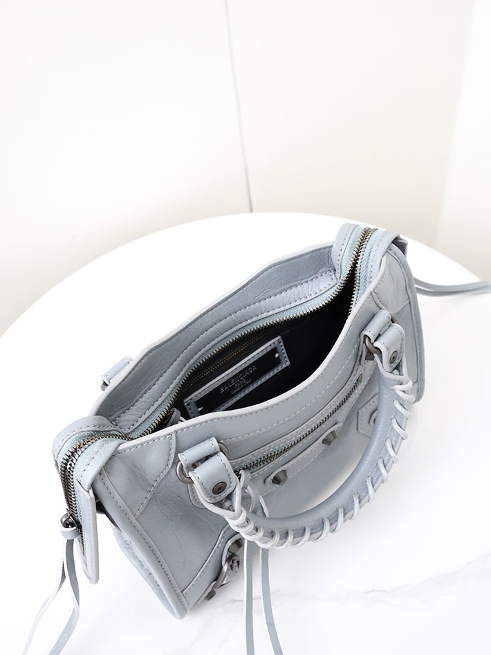 最高級 バレンシアガバッグコピー BALENCIAGA Le City バッグ ミニ 2026新作 ブルー グレー 8657632ACFH4751 バレンシアガ バッグ アウトレット - 画像 (4)