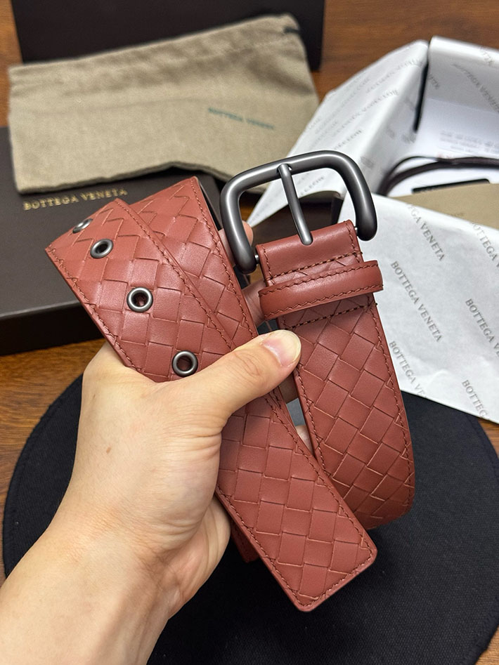最高級ボッテガヴェネタコピー Bottega Veneta ベルト イントレチャートレザーベルト ブラウン ブラック 2635402 ボッテガ ベルト メンズ - 画像 (6)