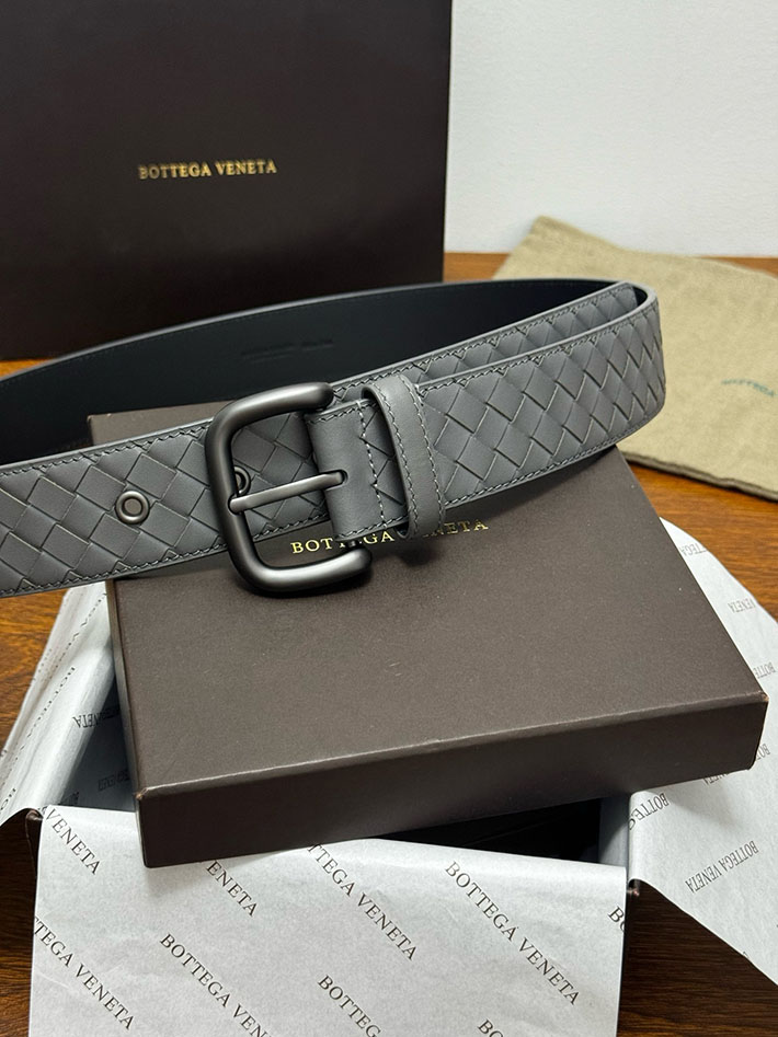 最高級ボッテガヴェネタコピー Bottega Veneta ベルト イントレチャートレザーベルト グレー ブラック 2635405 ボッテガ ベルト ビジネス - 画像 (3)