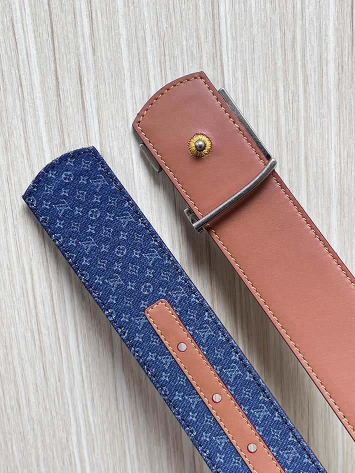 最高級ルイヴィトンスーパーコピー LV ベルト ディメンション モノグラム リフレクティブ デニム 40MM リバーシブル 2635437 ヴィトン ベルト 安い - 画像 (4)