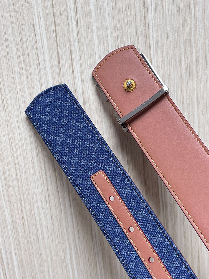 最高級ルイヴィトンスーパーコピー LV ベルト ディメンション モノグラム リフレクティブ デニム 40MM リバーシブル 2635440 ルイヴィトン ベルト モノグラム - 画像 (4)