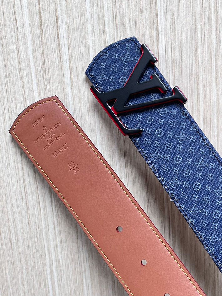最高級ルイヴィトンスーパーコピー LV ベルト ディメンション モノグラム リフレクティブ デニム 40MM リバーシブル 2635441 ルイヴィトンベルトコピー - 画像 (5)