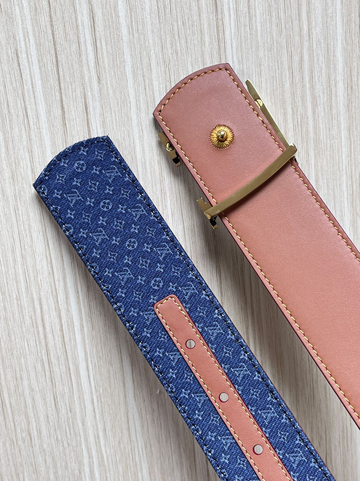 最高級ルイヴィトンスーパーコピー LV ベルト ディメンション モノグラム リフレクティブ デニム 40MM リバーシブル 2635442 ルイヴィトン ベルト リバーシブル - 画像 (4)