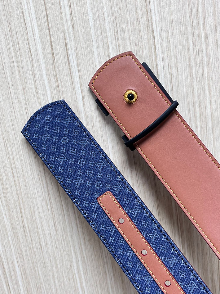 最高級ルイヴィトンスーパーコピー LV ベルト ディメンション モノグラム リフレクティブ デニム 40MM リバーシブル 2635443 ルイヴィトン ベルト 新作 - 画像 (4)