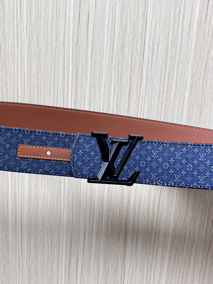 最高級ルイヴィトンスーパーコピー LV ベルト ディメンション モノグラム リフレクティブ デニム 40MM リバーシブル 2635443 ルイヴィトン ベルト 新作 - 画像 (3)