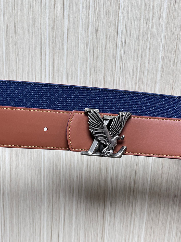 最高級ルイヴィトンスーパーコピー LV ディメンション リフレクティブ デニムベルト 40MM リバーシブル 2635448 ルイヴィトンベルトコピー - 画像 (2)