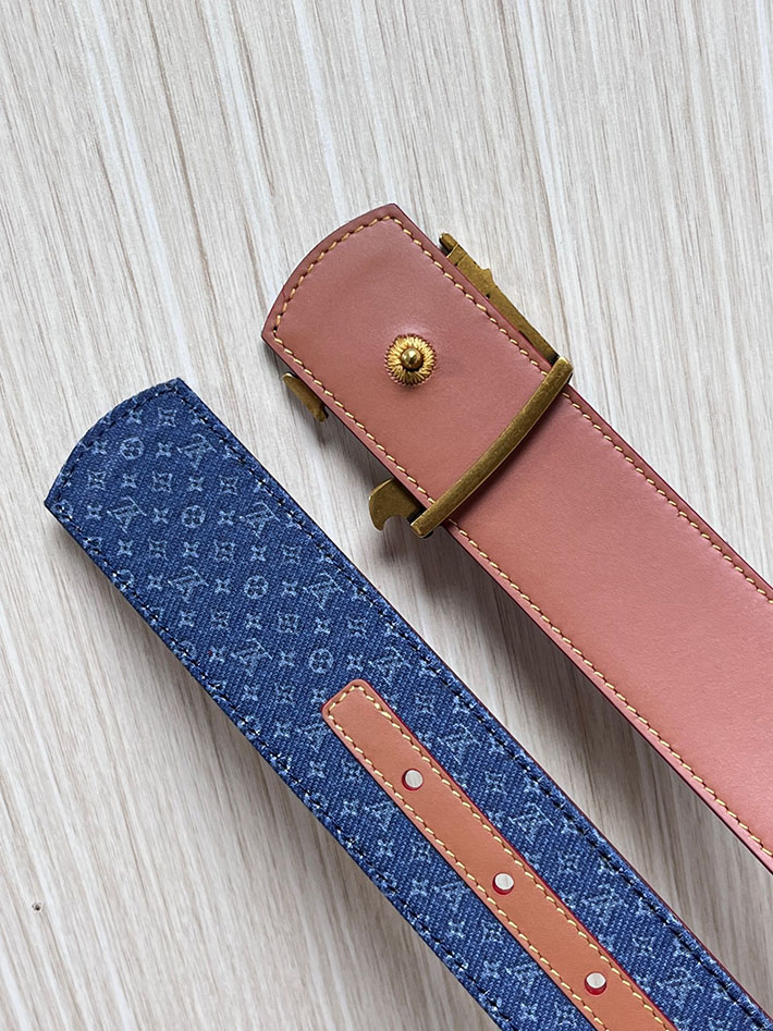 最高級ルイヴィトンスーパーコピー LV ディメンション リフレクティブ デニムベルト 40MM リバーシブル 2635449 ヴィトン ベルト メンズ リバーシブル - 画像 (4)