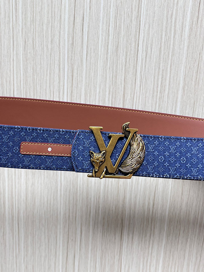 最高級ルイヴィトンスーパーコピー LV ディメンション リフレクティブ デニムベルト 40MM リバーシブル 2635449 ヴィトン ベルト メンズ リバーシブル - 画像 (3)
