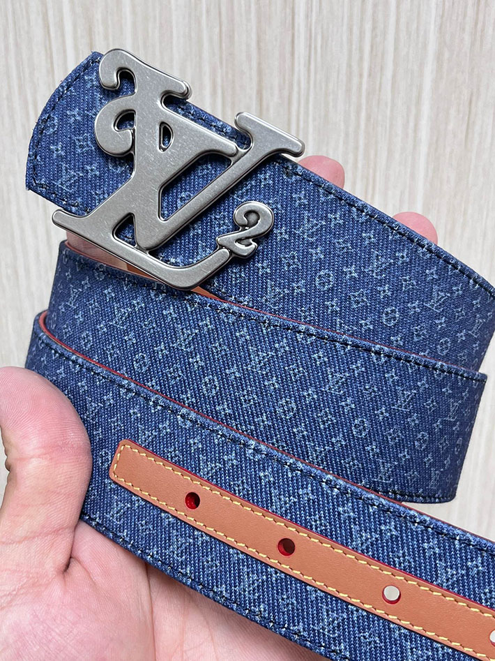 最高級ルイヴィトンスーパーコピー LV ディメンション リフレクティブ デニムベルト 40MM リバーシブル 2635451 ヴィトン ベルト メンズ コーデ - 画像 (7)