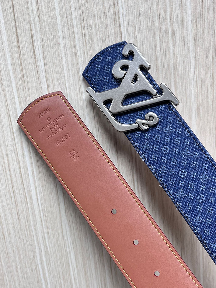 最高級ルイヴィトンスーパーコピー LV ディメンション リフレクティブ デニムベルト 40MM リバーシブル 2635451 ヴィトン ベルト メンズ コーデ - 画像 (5)