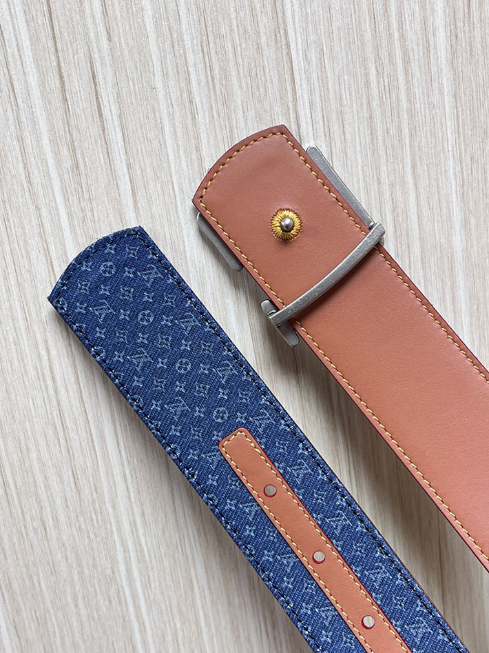 最高級ルイヴィトンスーパーコピー LV ディメンション リフレクティブ デニムベルト 40MM リバーシブル 2635451 ヴィトン ベルト メンズ コーデ - 画像 (4)