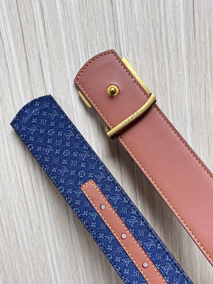 最高級ルイヴィトンスーパーコピー LV ディメンション リフレクティブ デニムベルト 40MM リバーシブル 2635454 ヴィトン ベルト 新作 - 画像 (4)