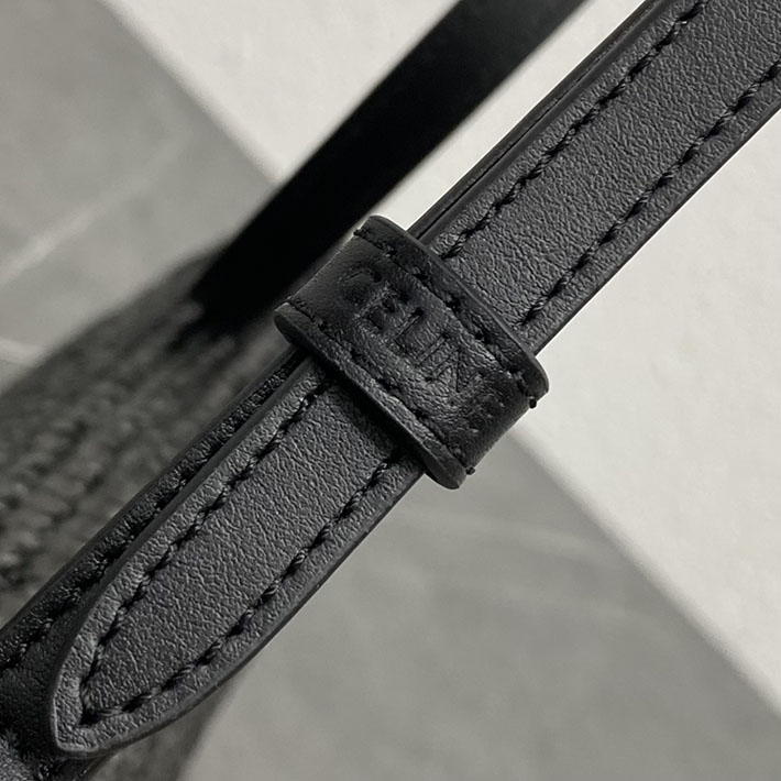 最高級セリーヌスーパーコピー CELINE リトル ハーフムーン ソフト トリオンフ ラフィア&ラムスキン ブラック L10373S09.38NO セリーヌ バッグ アウトレット - 画像 (2)
