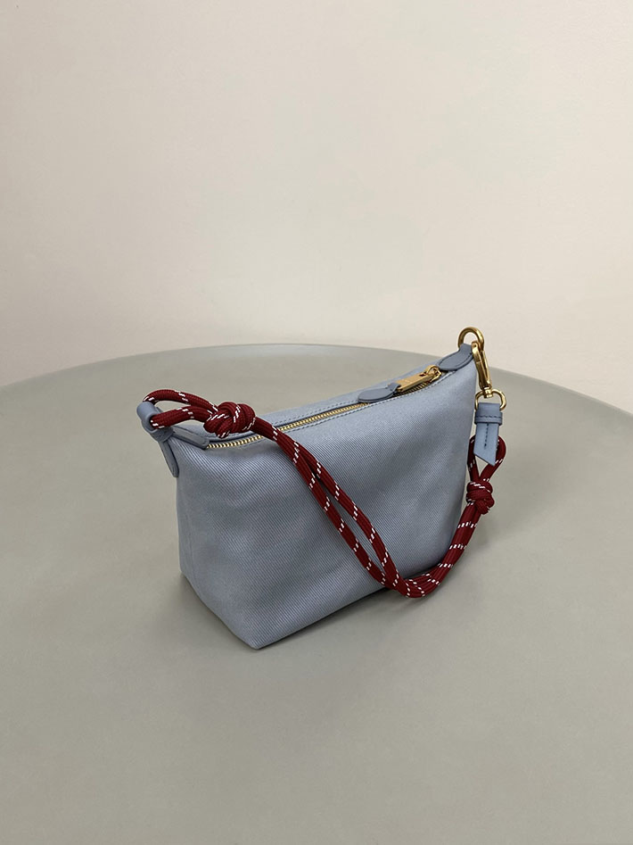 最高級MiuMiuスーパーコピー ミュウミュウ ポーチ ギャバジン ハンドバッグ アストラルブルー×アマラントレッド 5NE841 2IA7 F05DH MiuMiu ポーチ ショルダー - 画像 (8)