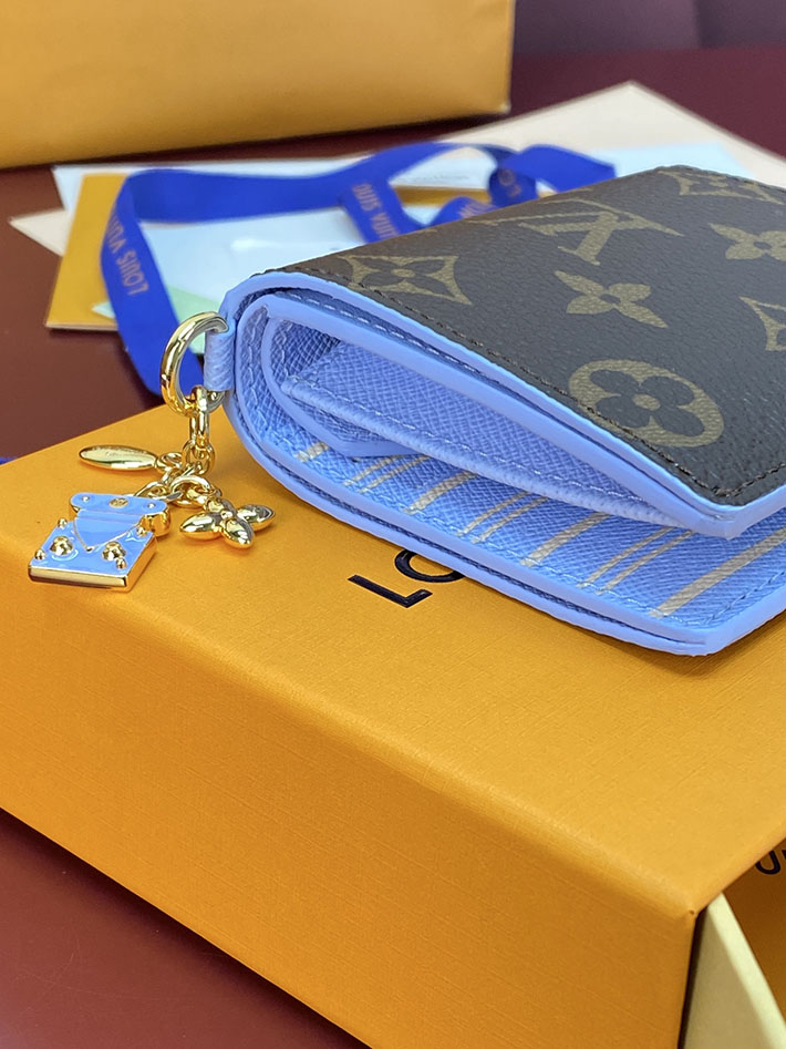 ルイヴィトン 財布 新作 Louis Vuitton ポケットウォレット・LV チャーム ブルーアイリス M29790 ルイヴィトン 財布 新作 レディース - 画像 (4)