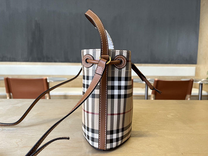 最高級バーバリースーパーコピー Burberry ミニ TBバケットバッグ チェック/ブライアーブラウン 2635639 バーバリー tb バッグ - 画像 (8)