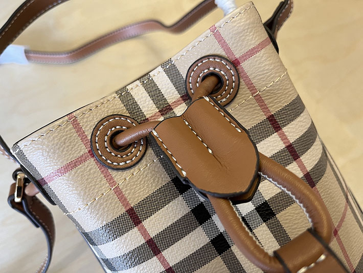 最高級バーバリースーパーコピー Burberry ミニ TBバケットバッグ チェック/ブライアーブラウン 2635639 バーバリー tb バッグ - 画像 (6)
