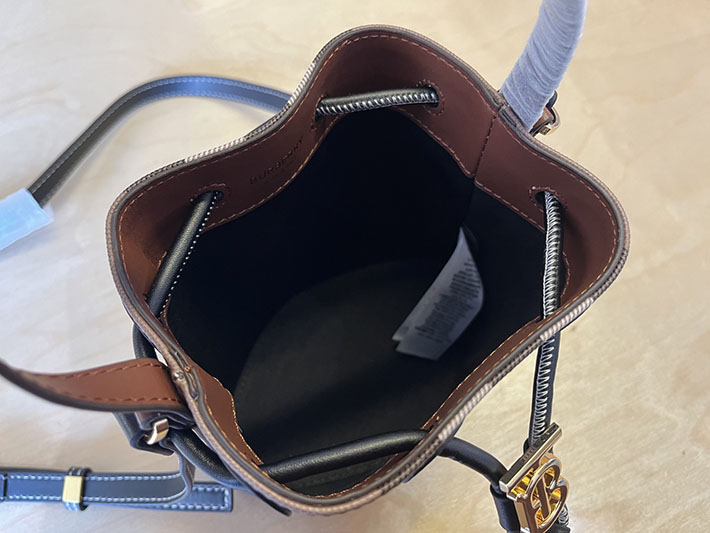 最高級バーバリースーパーコピー Burberry ミニ TBバケットバッグ クロスボディ ドローストリング ブラウン チェック 2635641 バーバリー チェック バッグ - 画像 (4)