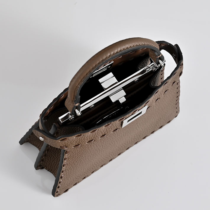 フェンディ 人気バッグ FENDI PEEKABOO ISeeU PETITE ピーカブー アイシーユー プチ ブラウン 8BN335 ARBB F1NPG フェンディ ピーカブー ミニ - 画像 (2)