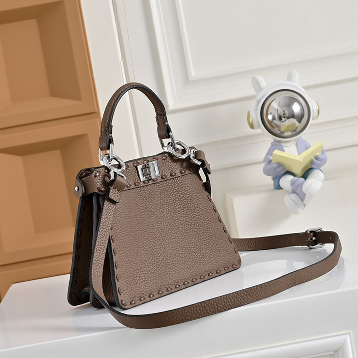 フェンディ 人気バッグ FENDI PEEKABOO ISeeU PETITE ピーカブー アイシーユー プチ ブラウン 8BN335 ARBB F1NPG フェンディ ピーカブー ミニ - 画像 (10)