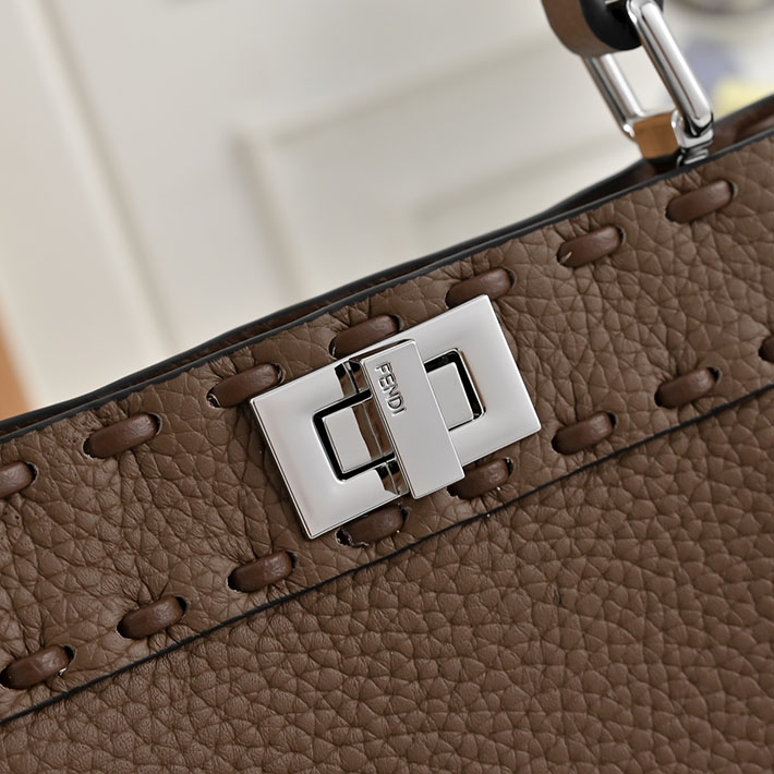 フェンディ 人気バッグ FENDI PEEKABOO ISeeU PETITE ピーカブー アイシーユー プチ ブラウン 8BN335 ARBB F1NPG フェンディ ピーカブー ミニ - 画像 (7)