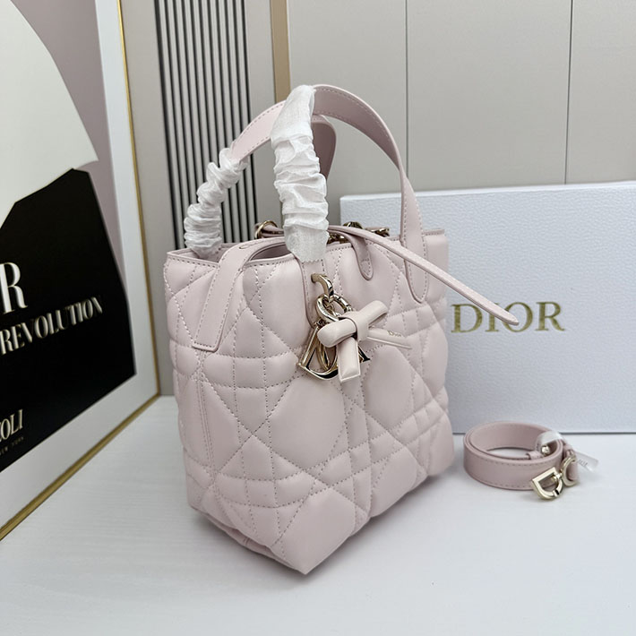 ディオール バッグ 人気 Dior Toujours バーティカル トートバッグ スモール パウダーピンク M2835OSNW_M413 ディオール トートバッグ ピンク - 画像 (5)