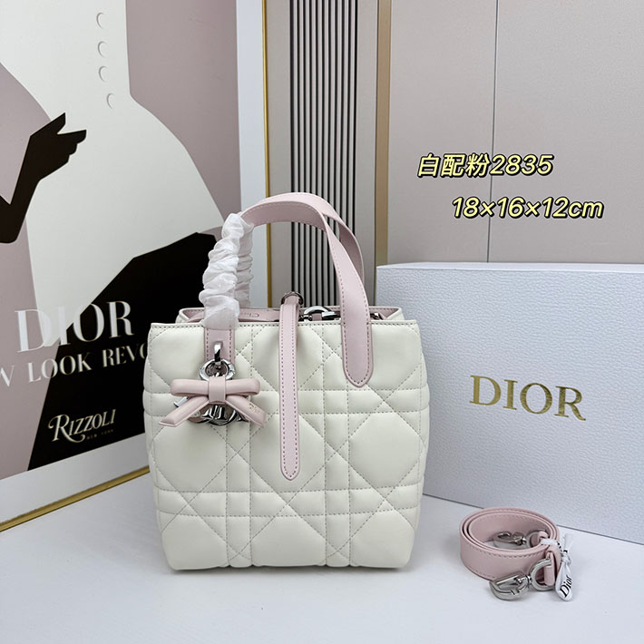 ディオール バッグ 人気 Dior Toujours バーティカル トートバッグ スモール ピンク/ホワイト 2635672 ディオール バッグ レディース - 画像 (9)