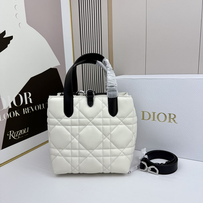 ディオール バッグ 人気 Dior Toujours バーティカル トートバッグ スモール ブラック/ホワイト 2635673 ディオール バッグ アウトレット - 画像 (8)
